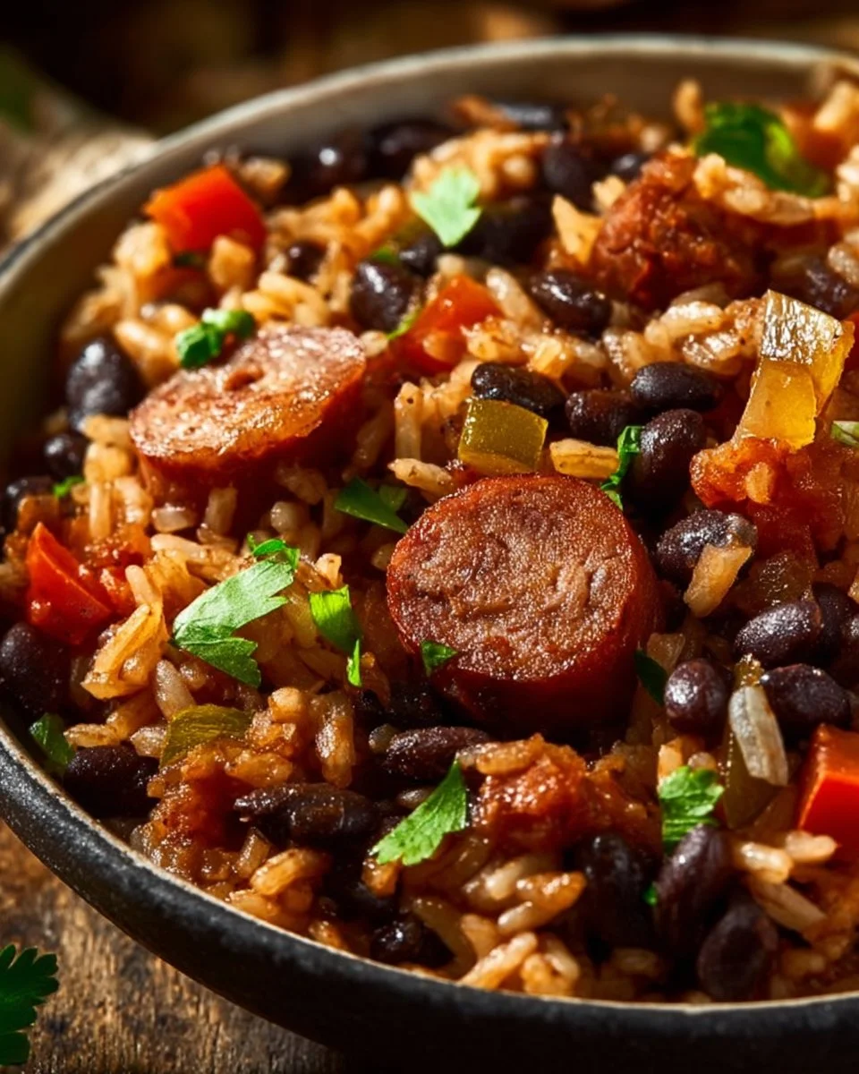Black Beans and Rice with Sausage