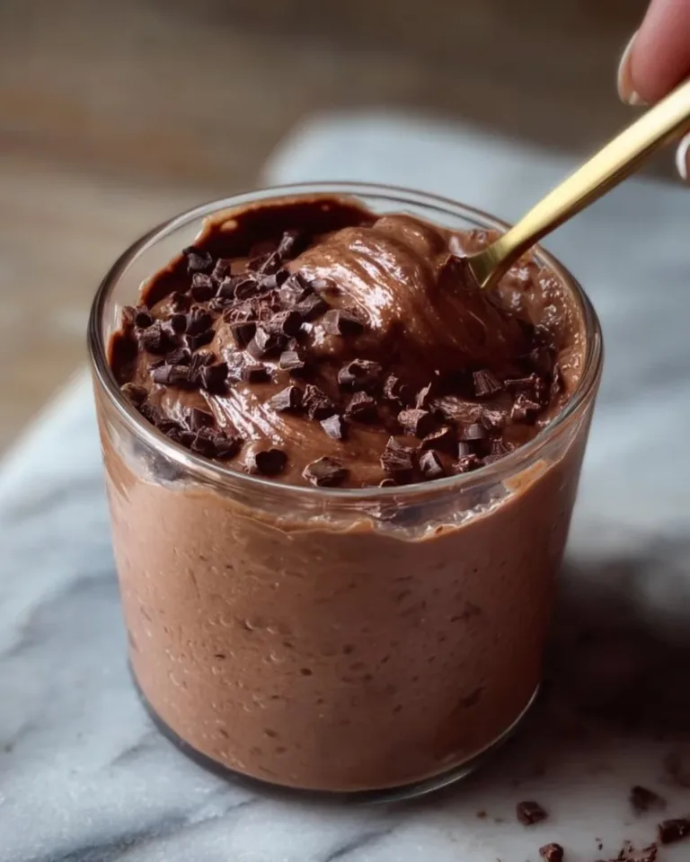 Delicious brownie batter overnight oats topped with chocolate and nuts