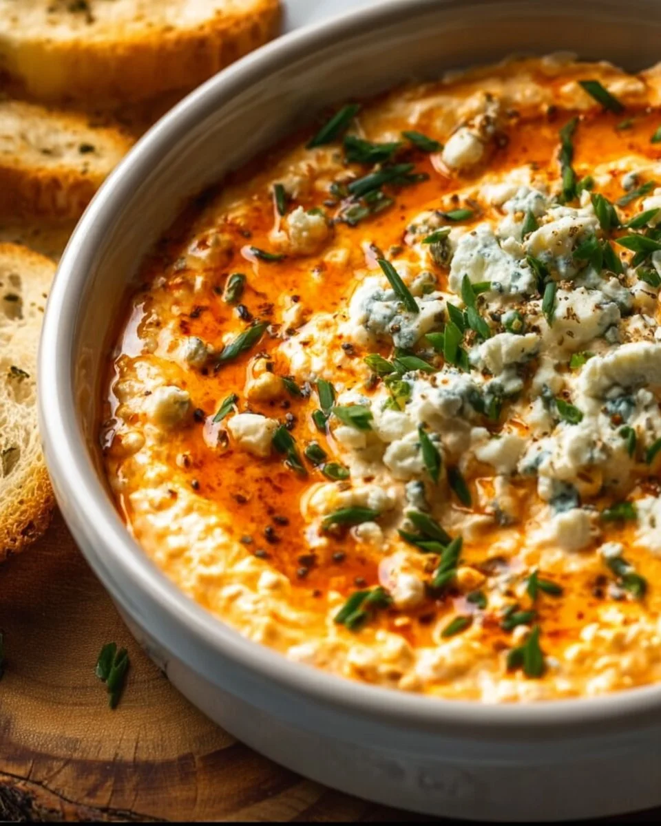 Buffalo Cottage Cheese Dip
