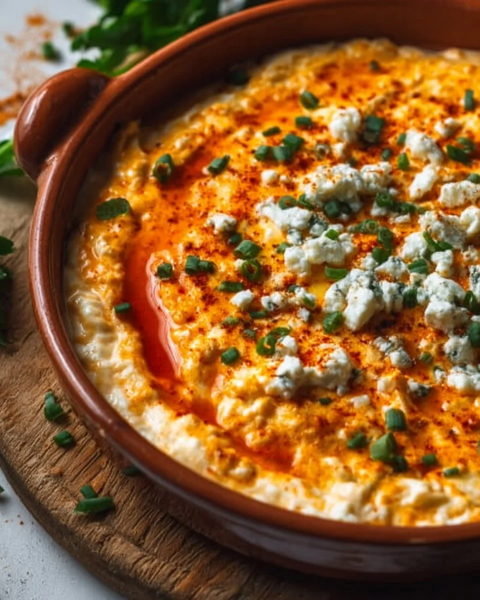 Buffalo Cottage Cheese Dip