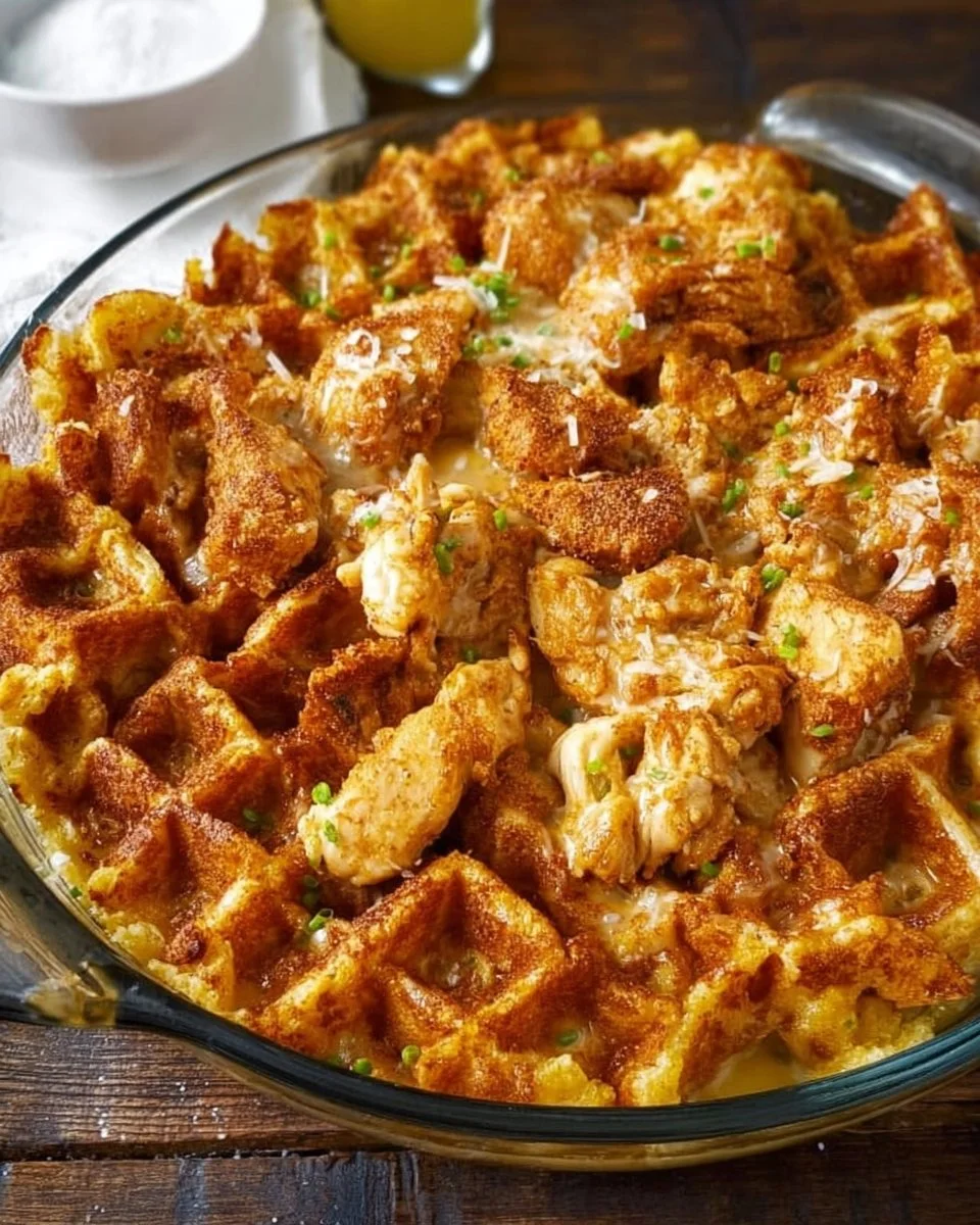Chicken and Waffle Casserole