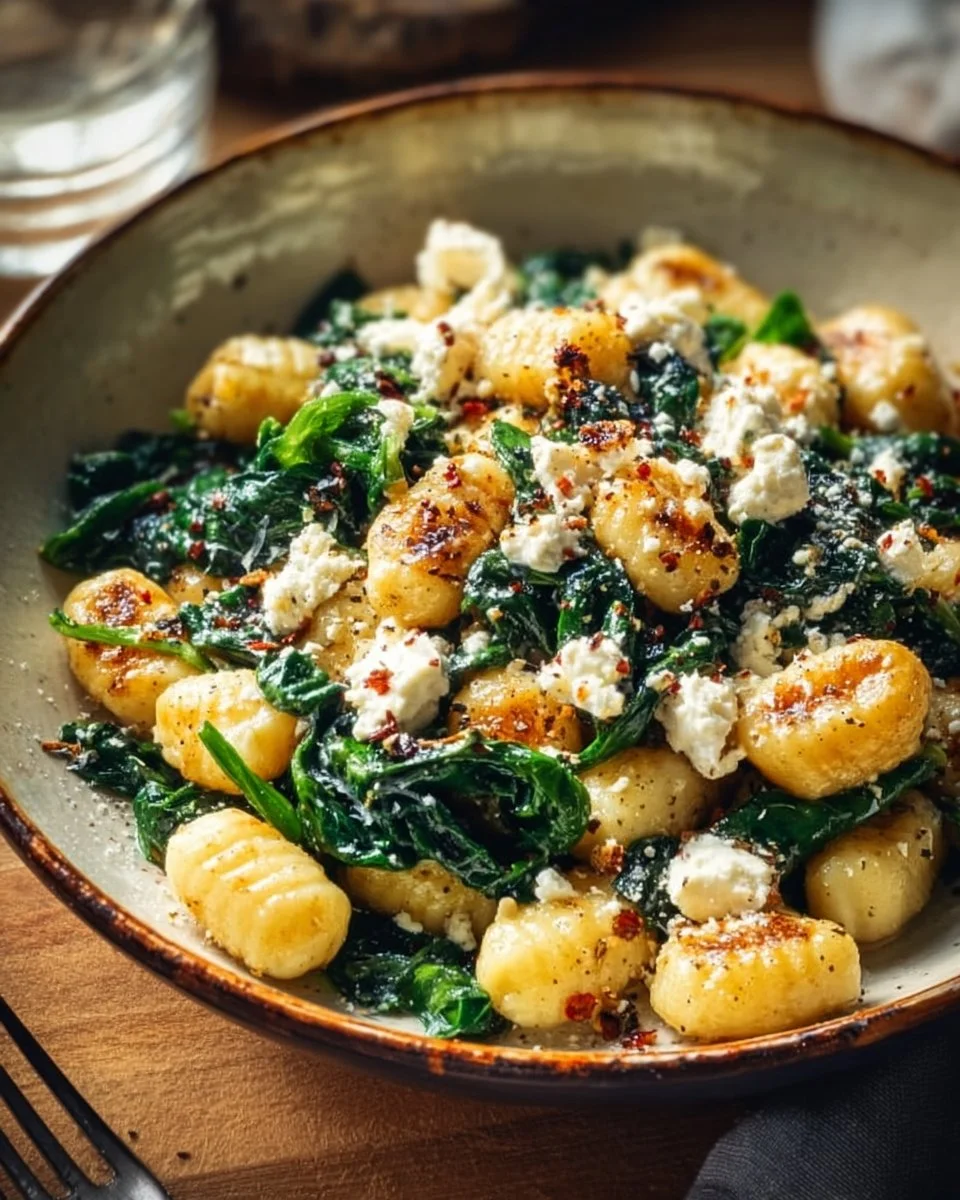 Creamy Gnocchi with Spinach and Feta