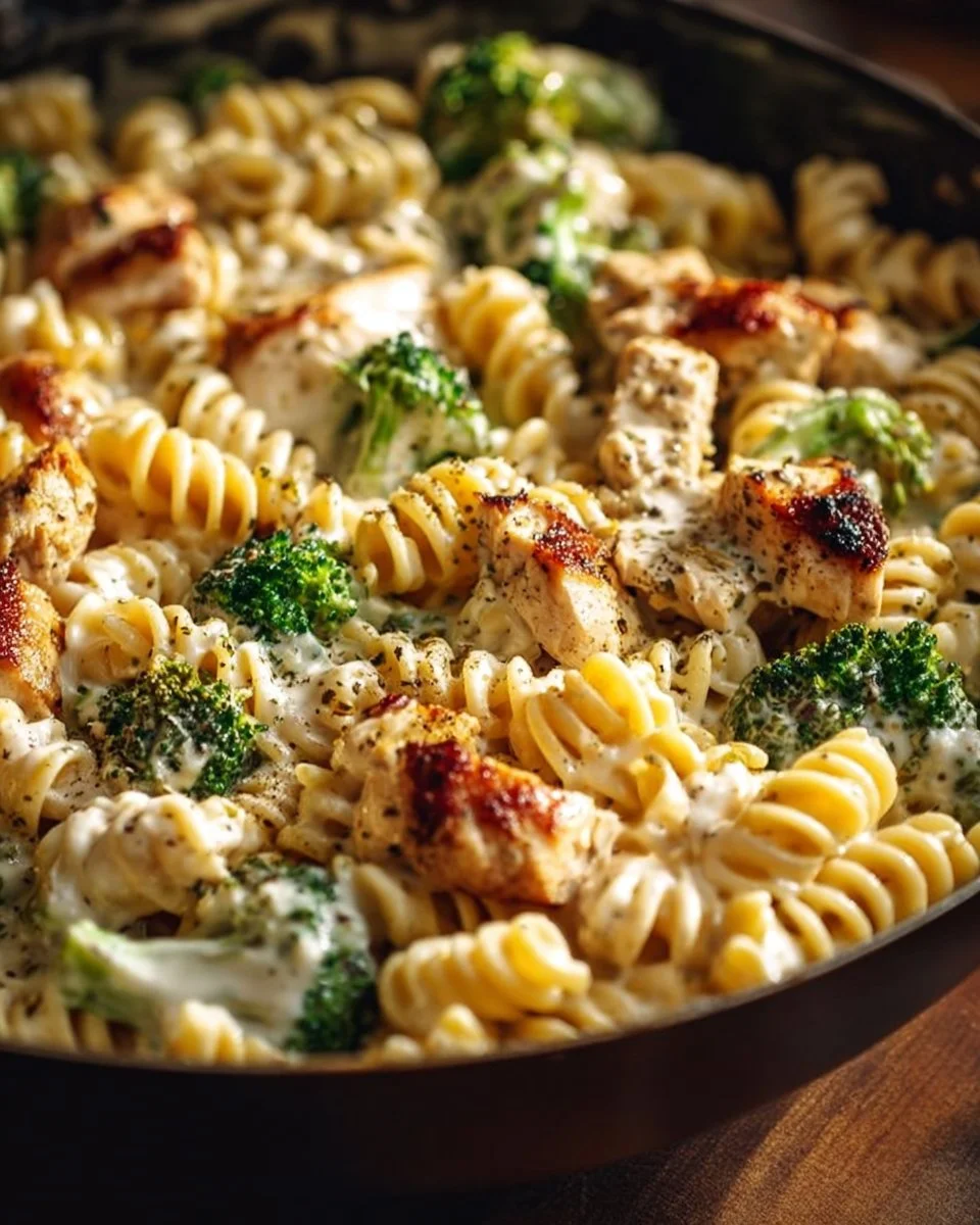 Creamy Rotisserie Chicken Broccoli Pasta