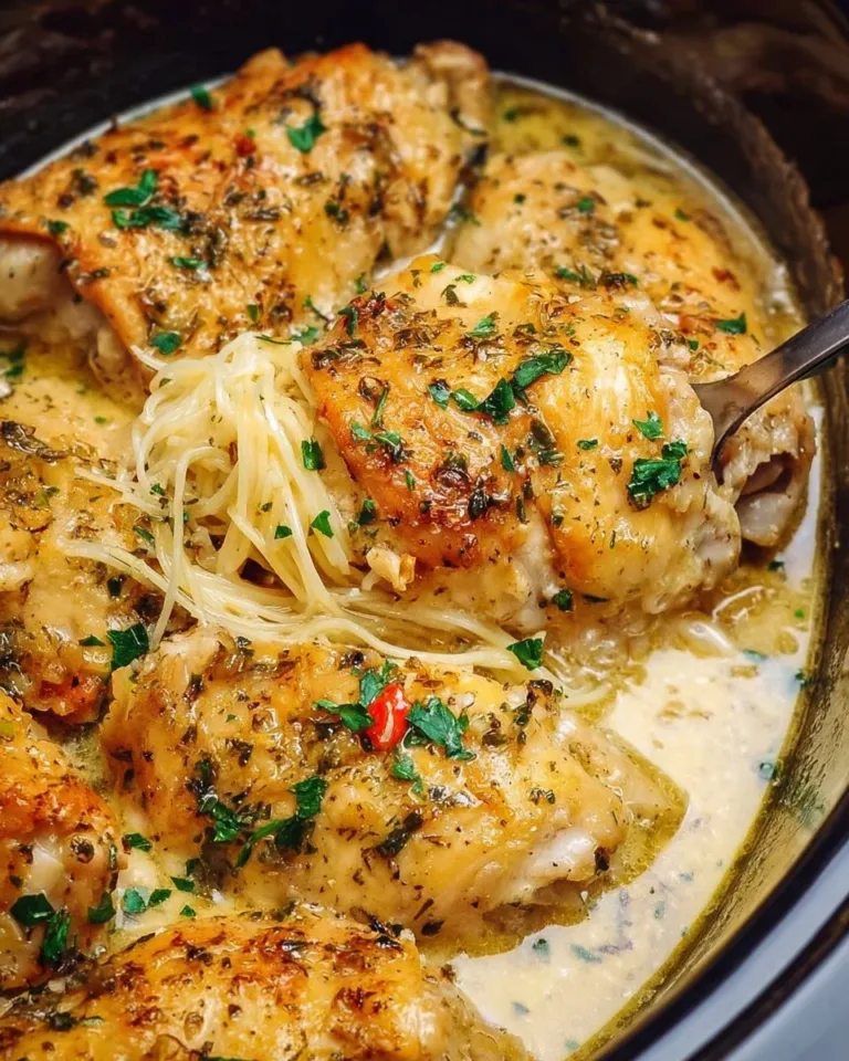 Delicious Crock Pot Angel Chicken served with sides