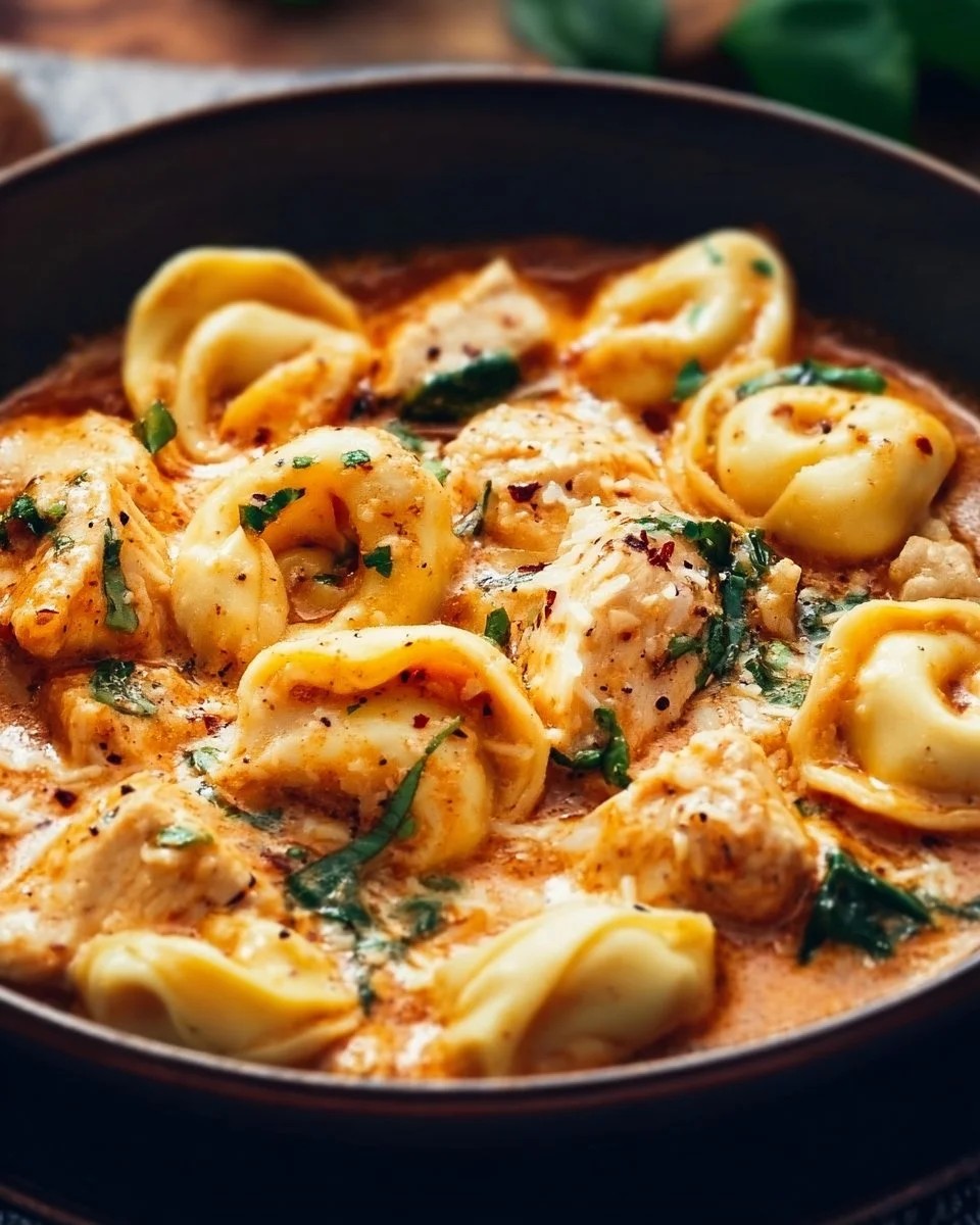 Crockpot Chicken Tortellini