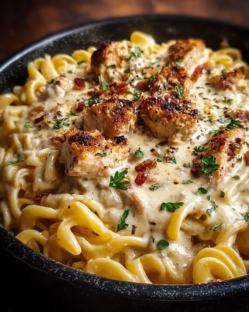 The Best Crockpot Garlic Parmesan Chicken Pasta Recipe