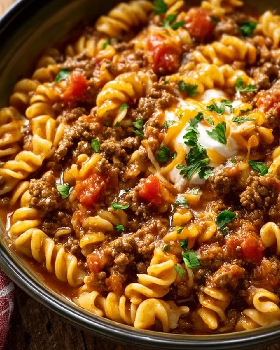 Crockpot Taco Pasta