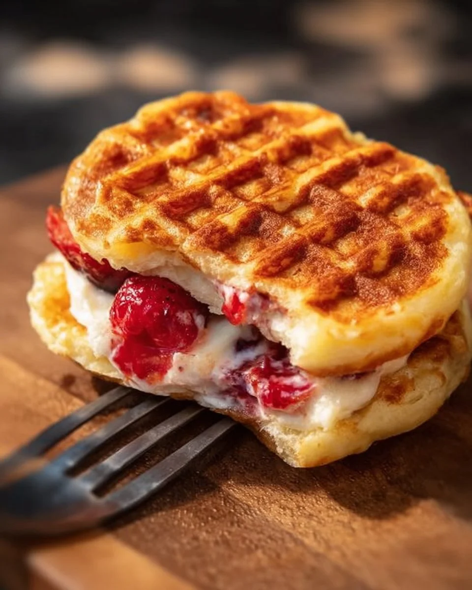 Easy Frozen Waffle Sweet Breakfast Sandwich