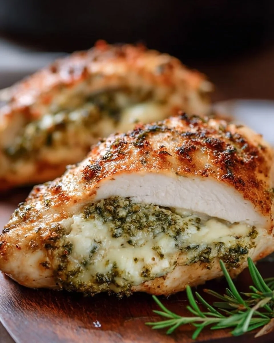 Easy Pesto Stuffed Chicken Breast