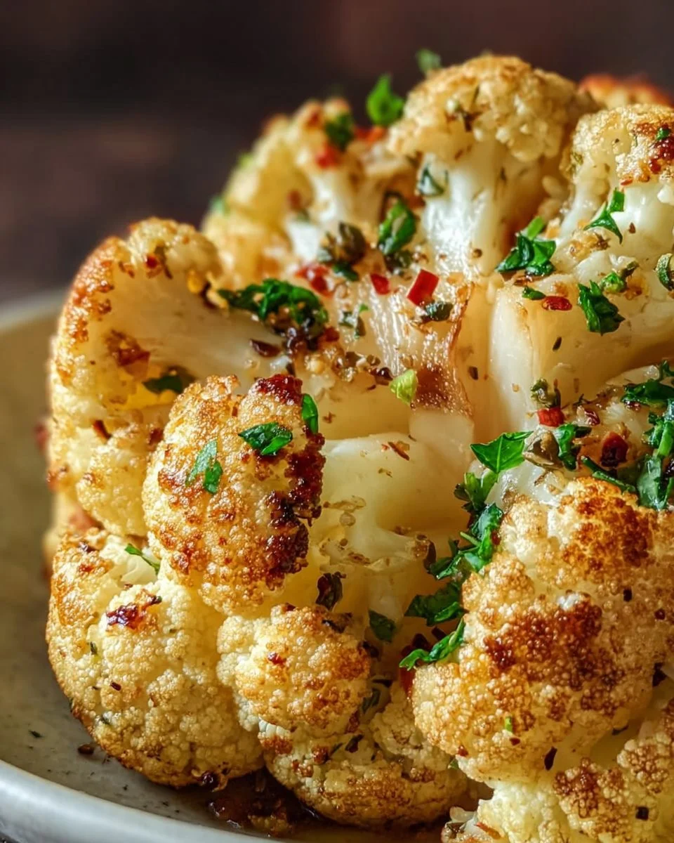 Garlic Butter Roasted Cauliflower