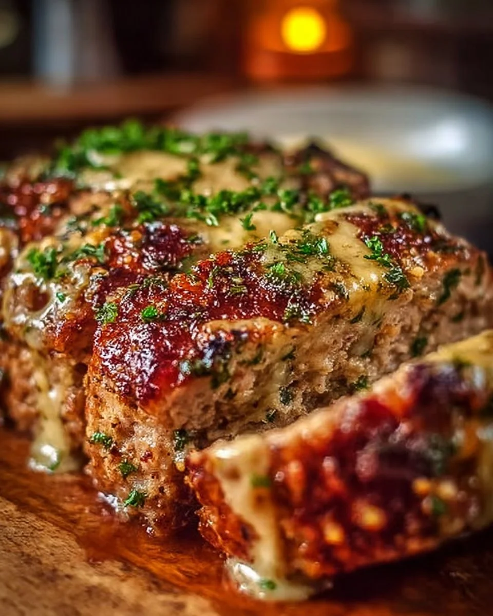 Garlic Parmesan Chicken Meatloaf