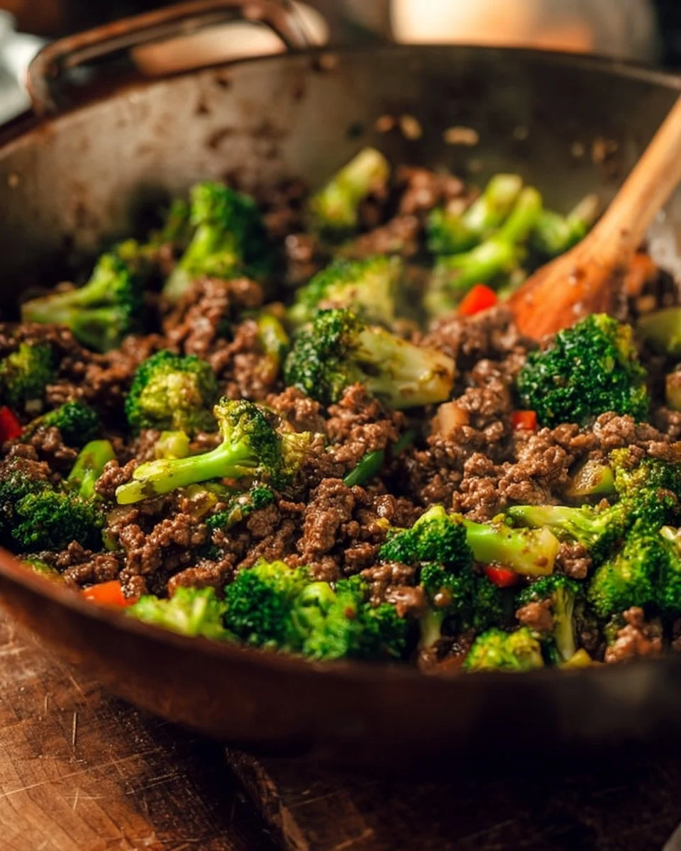 Ground Beef and Broccoli