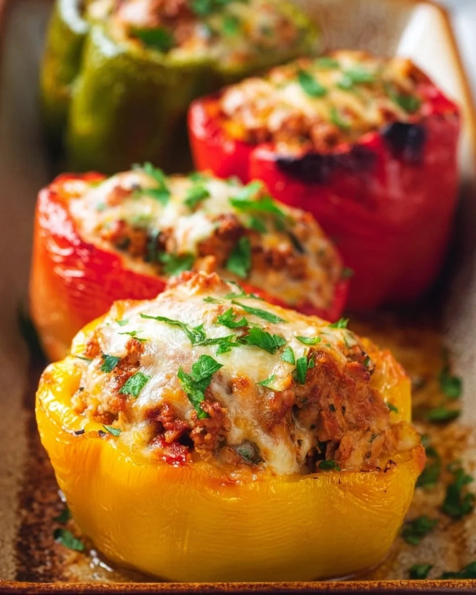 Ground Chicken Stuffed Peppers