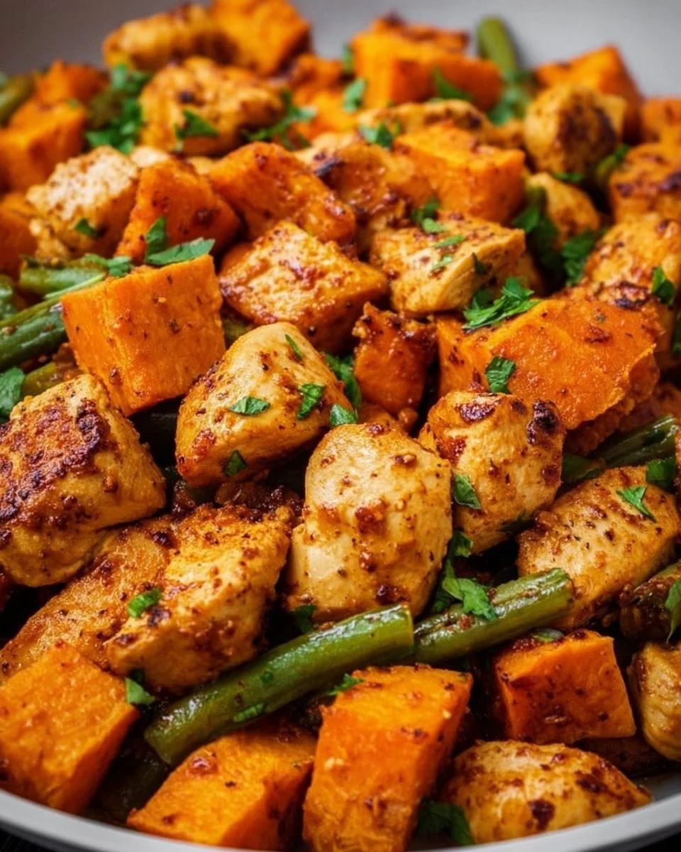 Healthy chicken and sweet potato dish full of flavor and nutrition