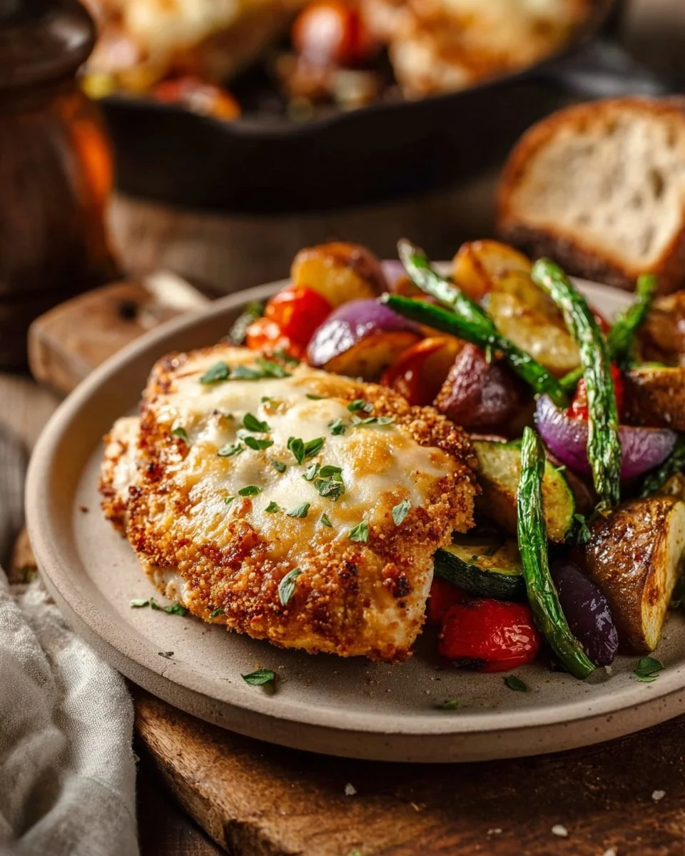 Healthy Chicken Parmesan with Vegetables