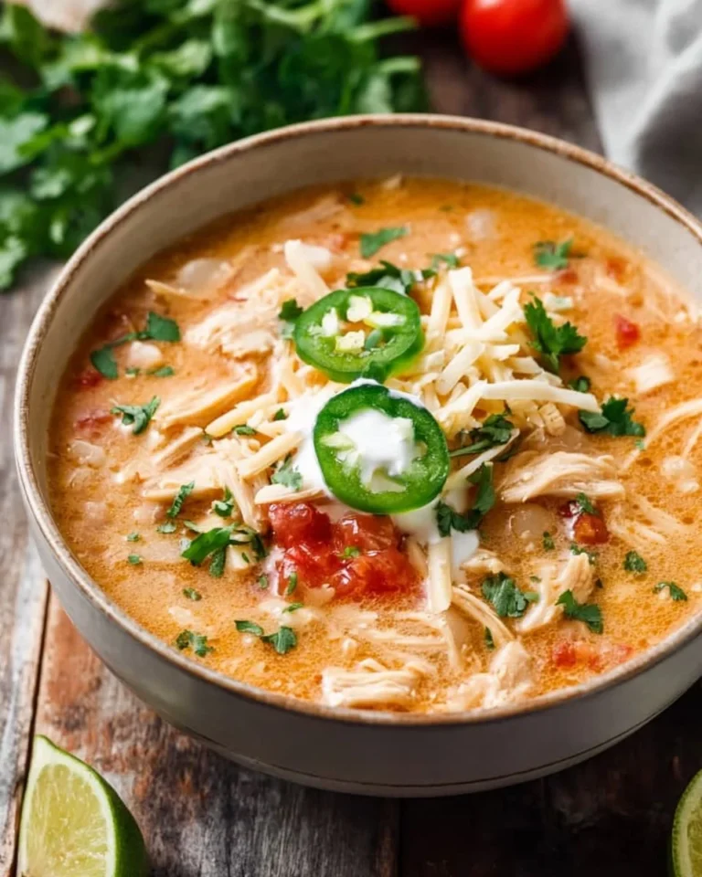 Bowl of healthy high protein white chicken chili with beans and spices