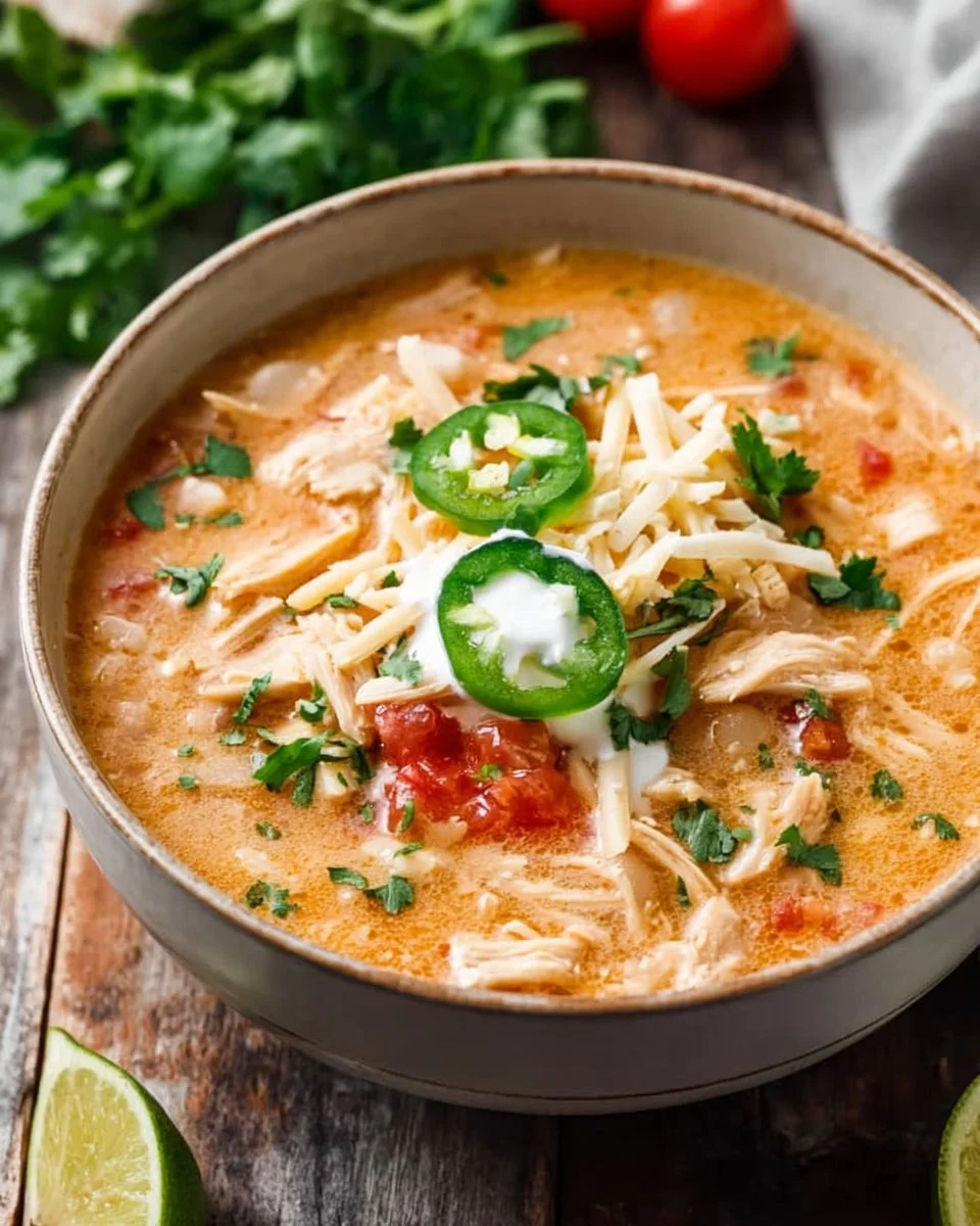 Bowl of healthy high protein white chicken chili with beans and spices