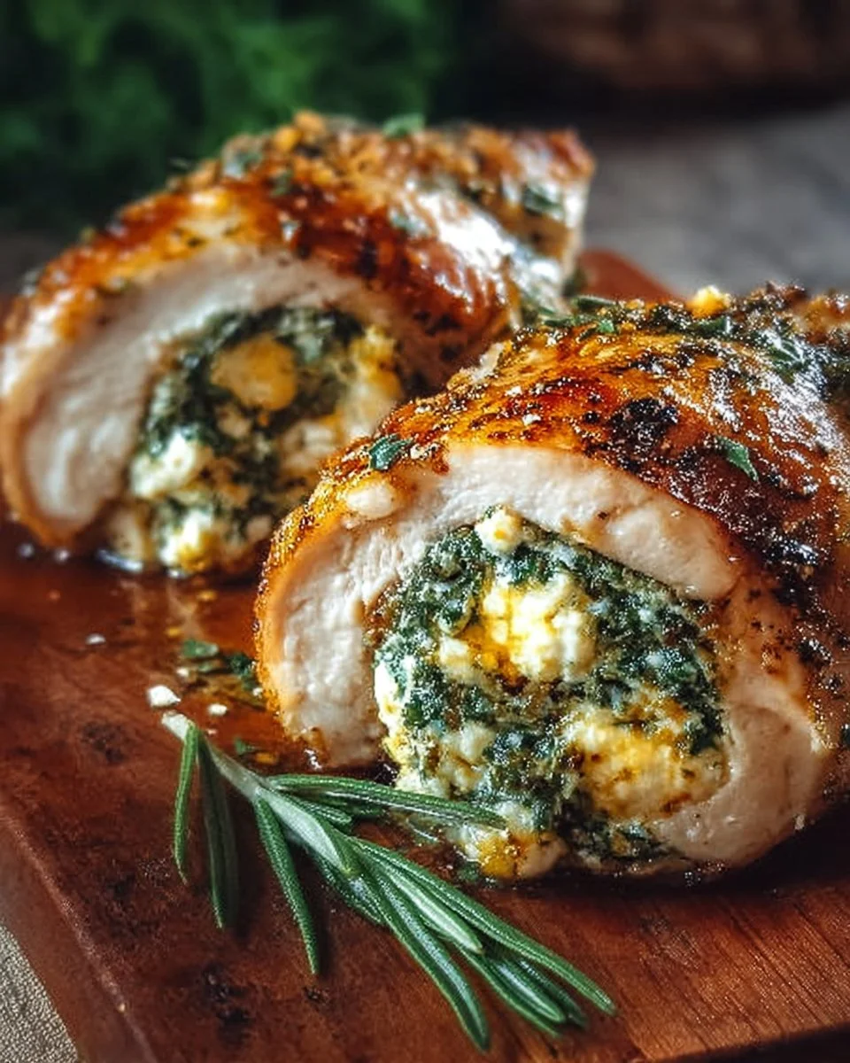 Herbed Ricotta Stuffed Chicken Rolls for a Cozy Dinner Delight