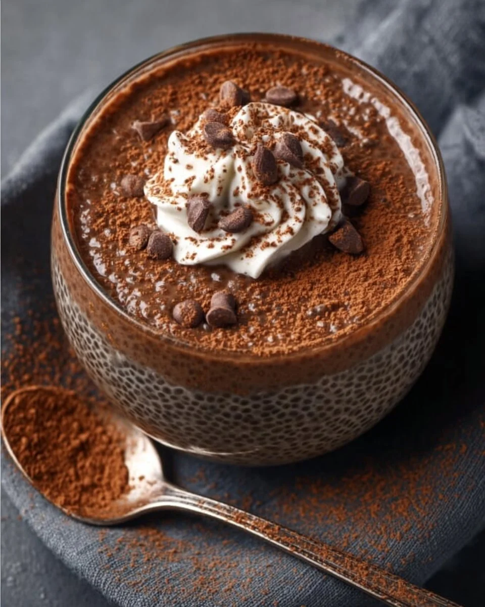 High Protein Chocolate Chia Seed Pudding