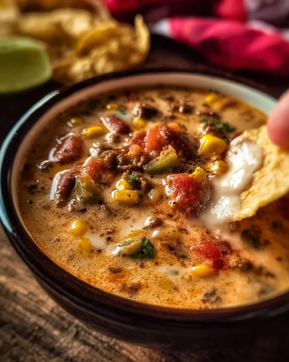 High Protein Creamy Taco Soup