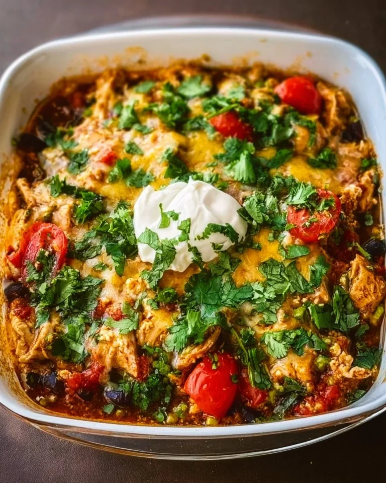 High protein enchilada bowls with colorful toppings and garnishes for a healthy meal