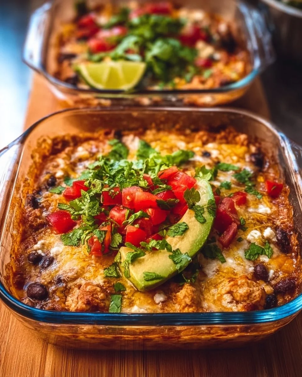 High-Protein Chicken Cottage Cheese Enchilada Bowls