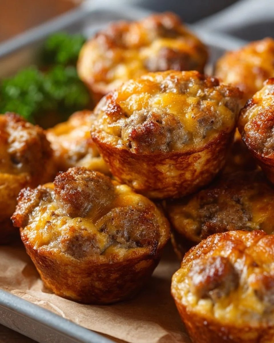 High-Protein Pancake Sausage Mini Muffins