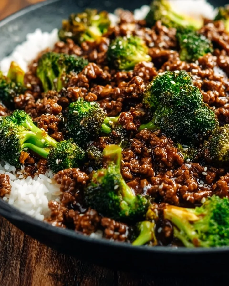 Honey Garlic Ground Beef And Broccoli Recipe