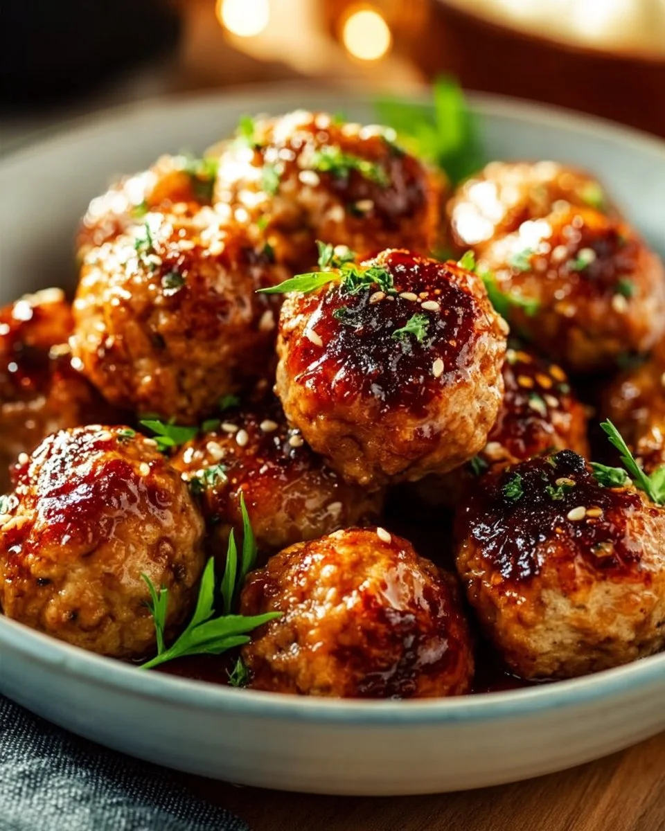 Honey Garlic Turkey Meatballs