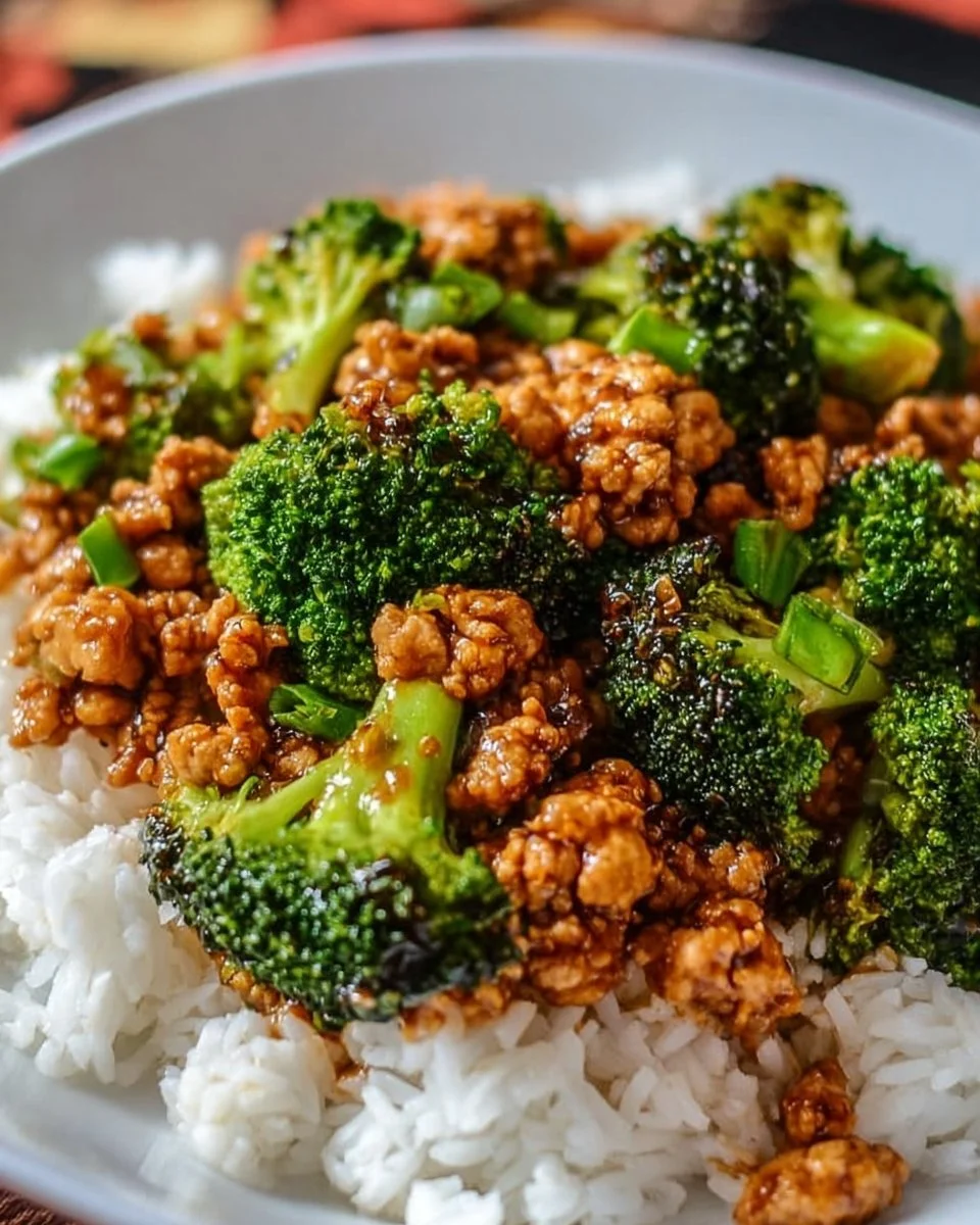 Honey Sriracha Chicken served with broccoli for a flavorful meal.