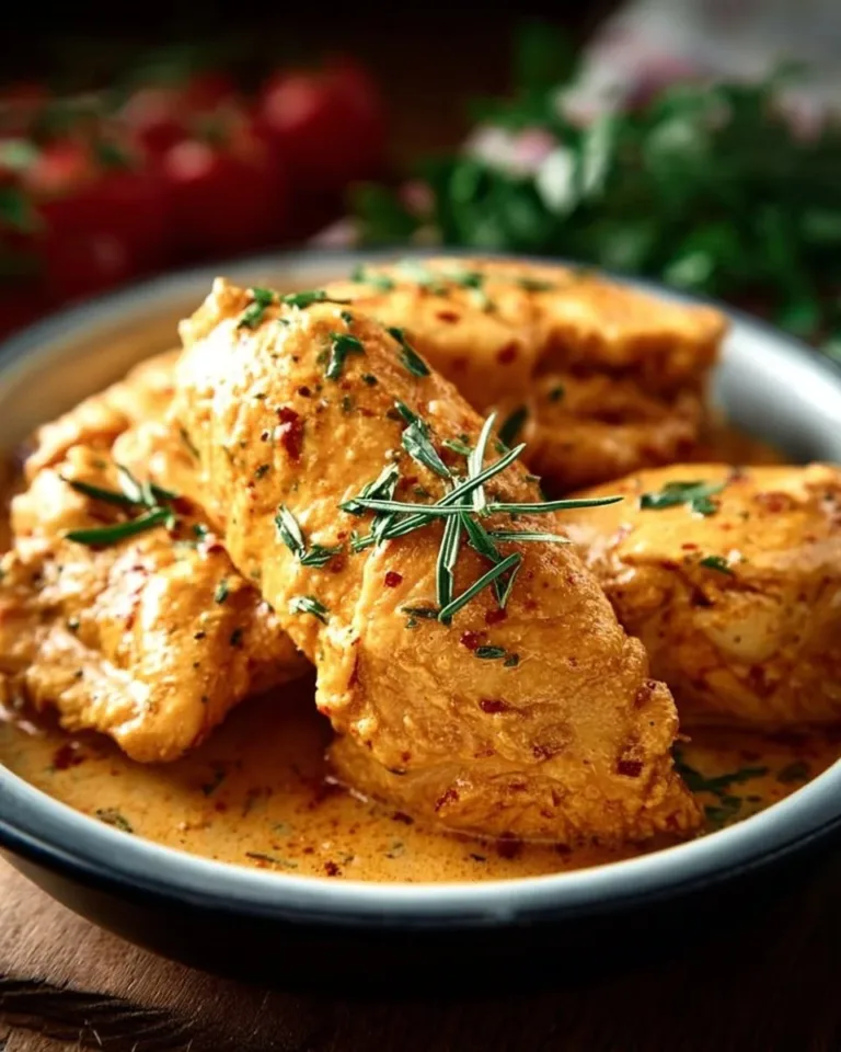 Delicious Marry Me Chicken served with creamy sauce and herbs.