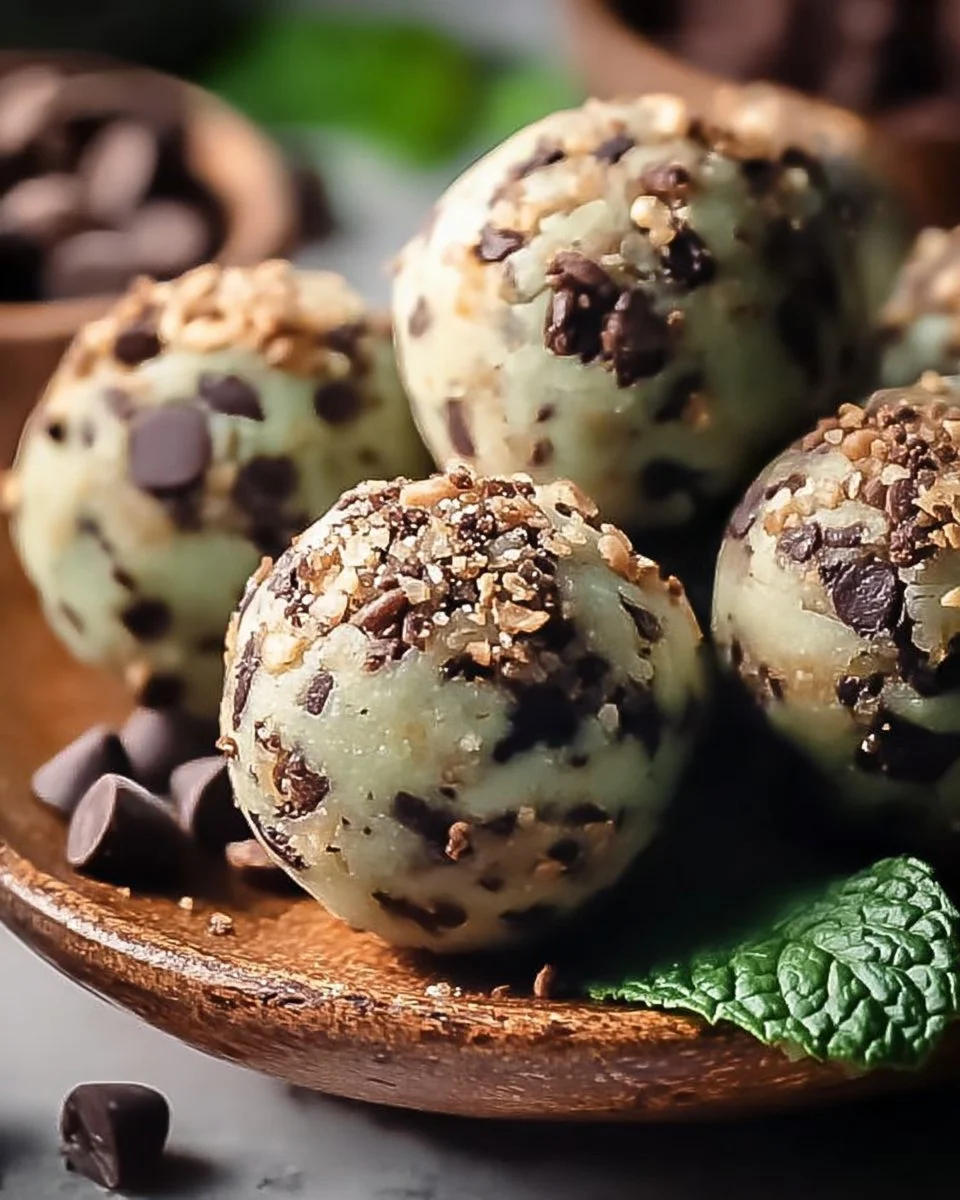 Mint Chocolate Chip Protein Balls