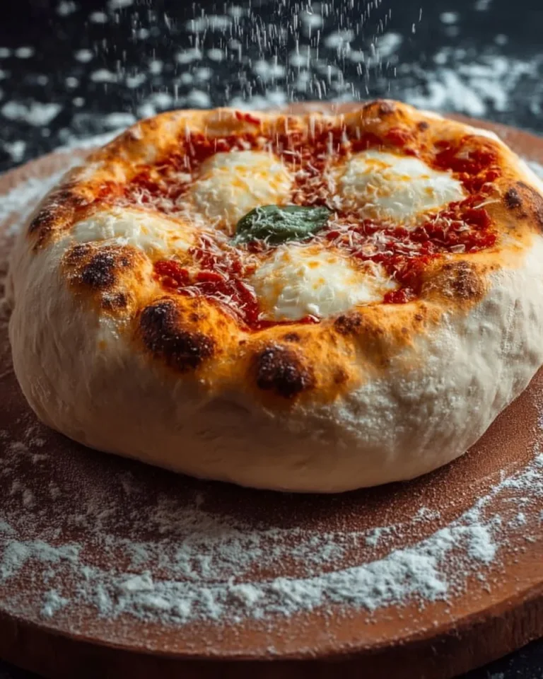 Homemade Neapolitan pizza dough ready for baking