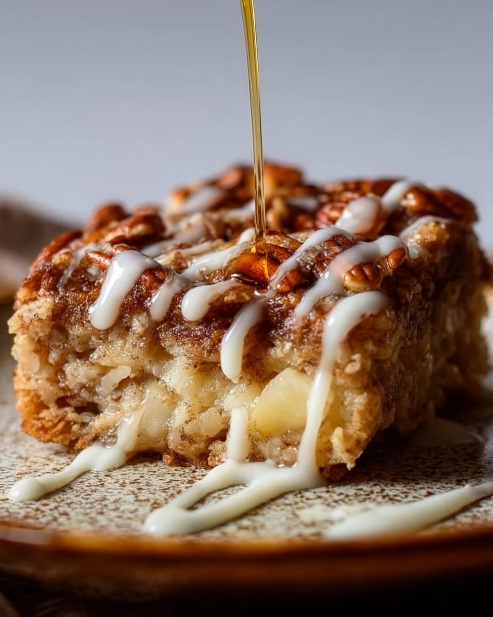 Delicious Oatmeal Apple Breakfast Bake served in a rustic bowl
