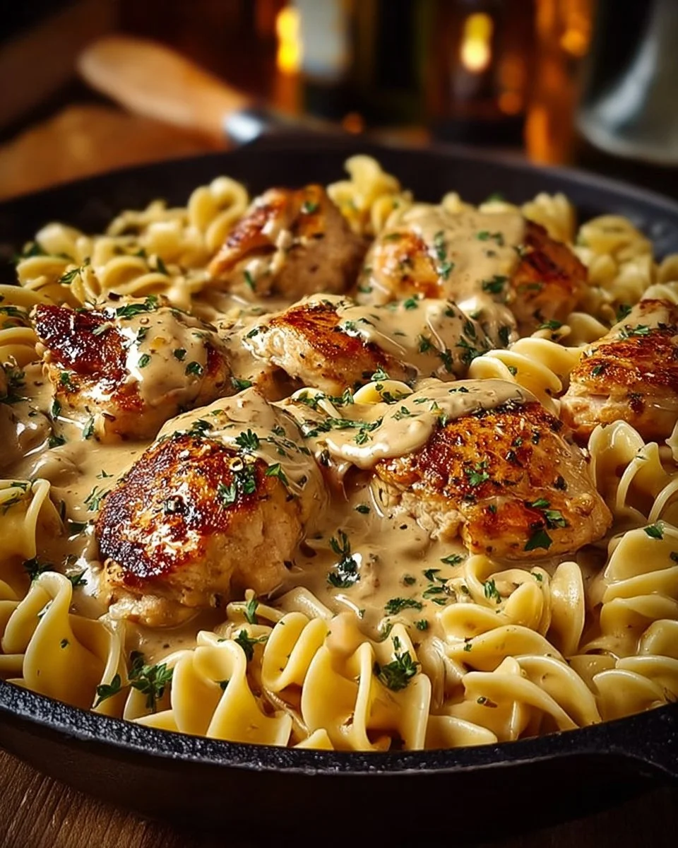 One-Pan Chicken with Buttered Noodles