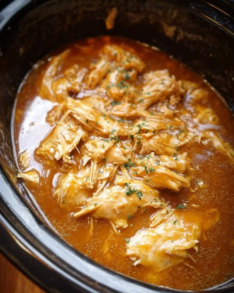 Slow Cooker Chicken and Gravy dish served with mashed potatoes