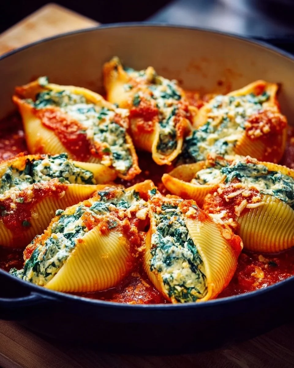 Spinach and Ricotta Stuffed Shells