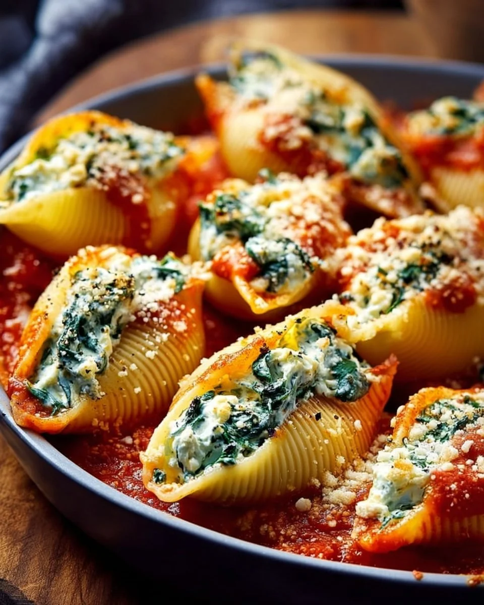 Spinach and Ricotta Stuffed Shells