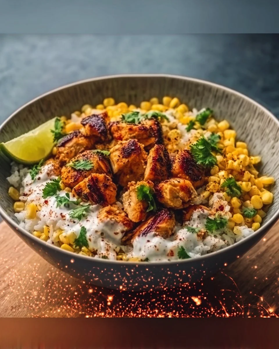 Street Corn Chicken Rice Bowl