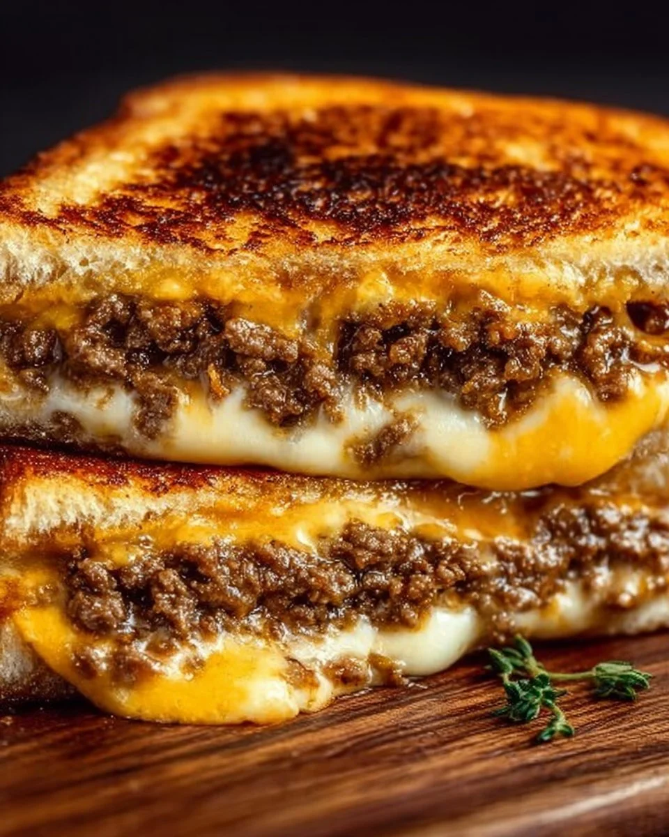 Ultimate Cheesy Ground Beef Melt with melted cheese and savory ground beef