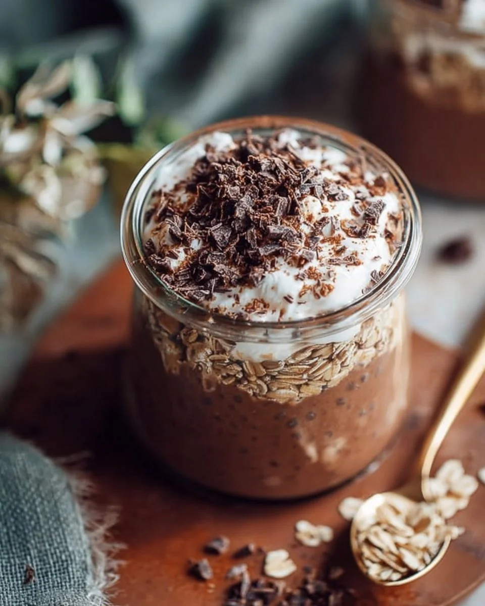 Vegan Chocolate Protein Overnight Oats