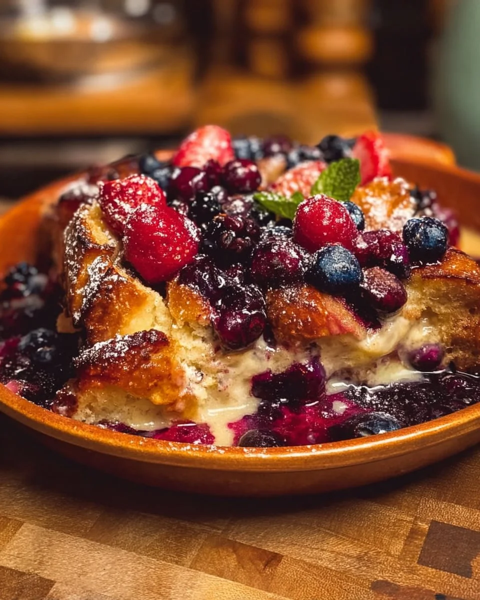 Berry French Bread Casserole