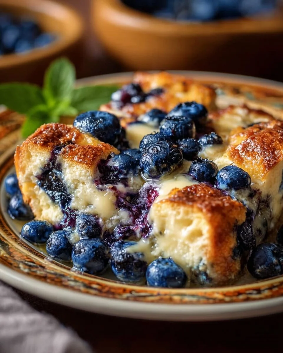 Delicious blueberry cottage cheese breakfast bake fresh out of the oven