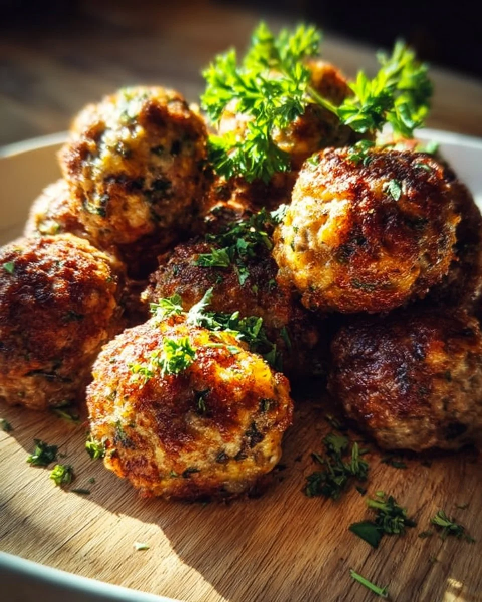 Cheddar Beef Meatballs
