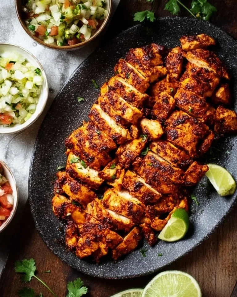 Delicious Chipotle Chicken dish served with fresh toppings and garnishes