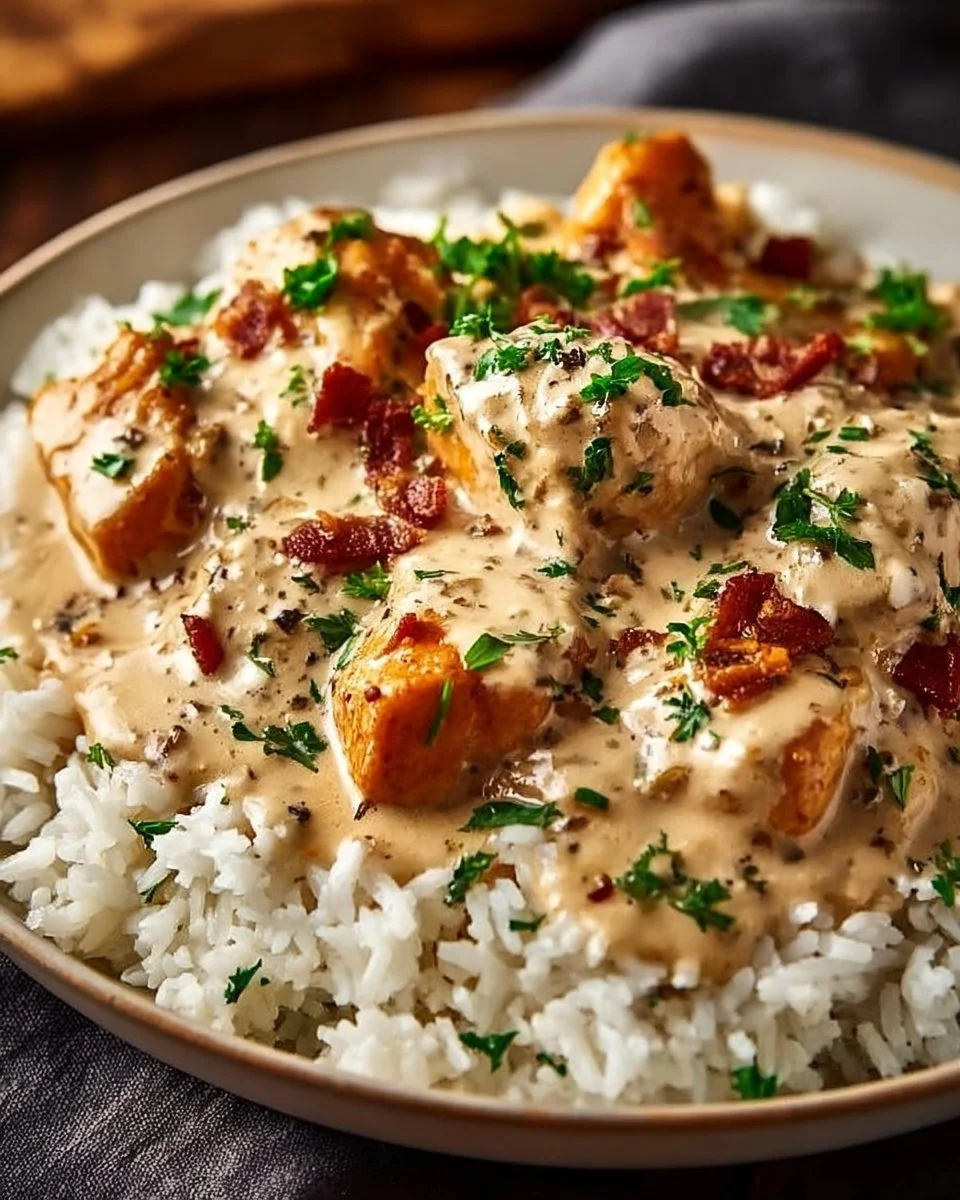 Creamy Smothered Chicken and Rice