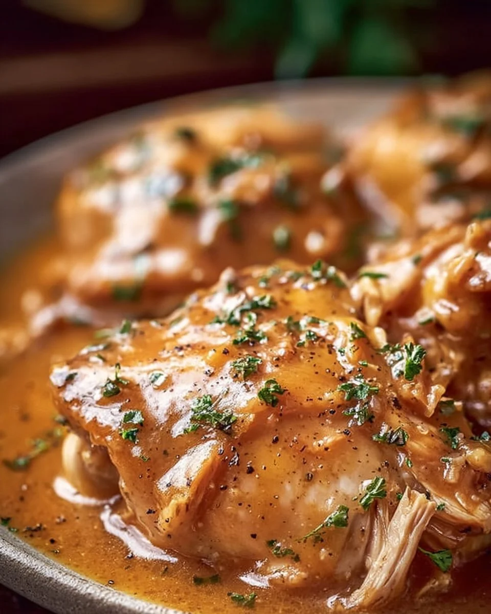 Crockpot Chicken Thighs & Gravy