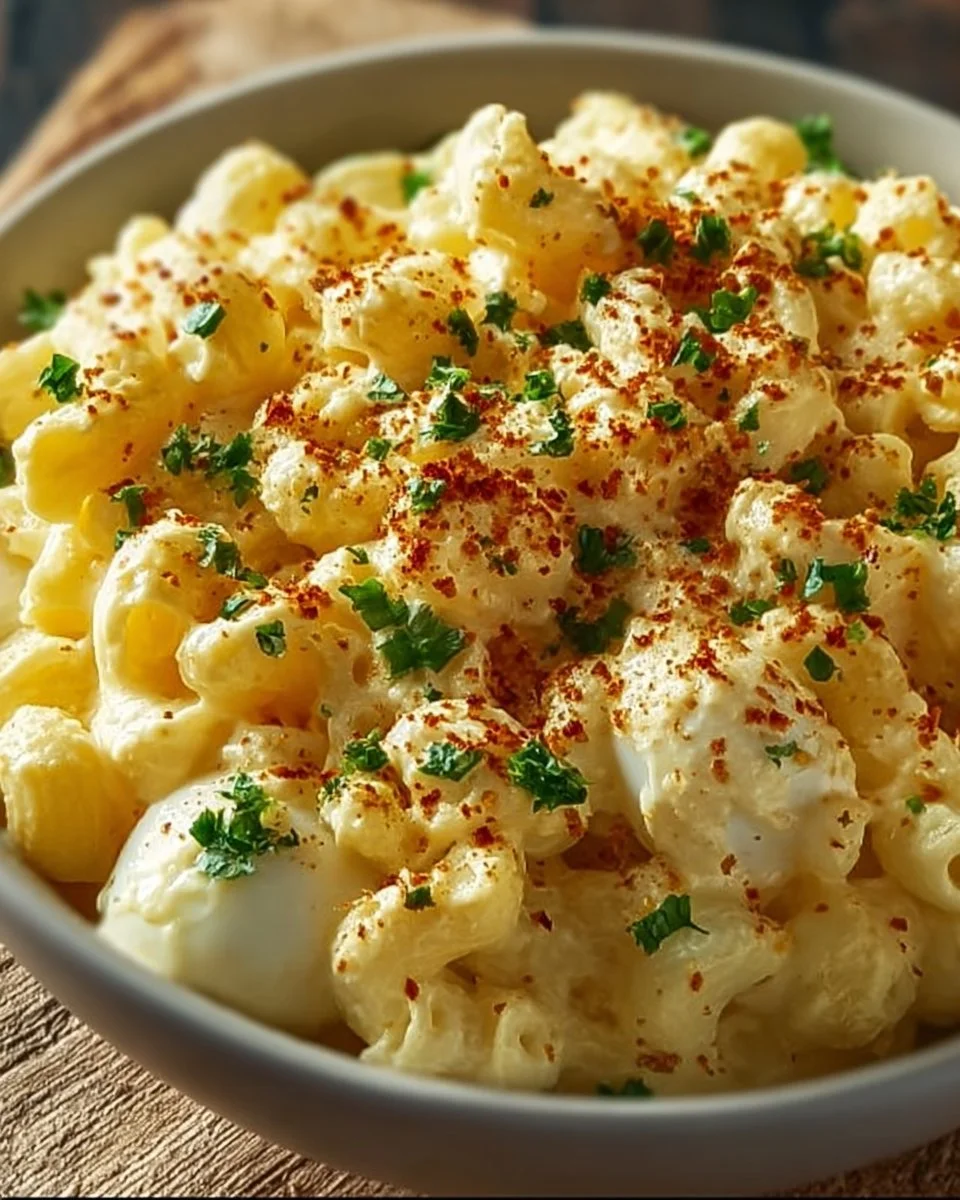 Deviled Egg Macaroni Salad