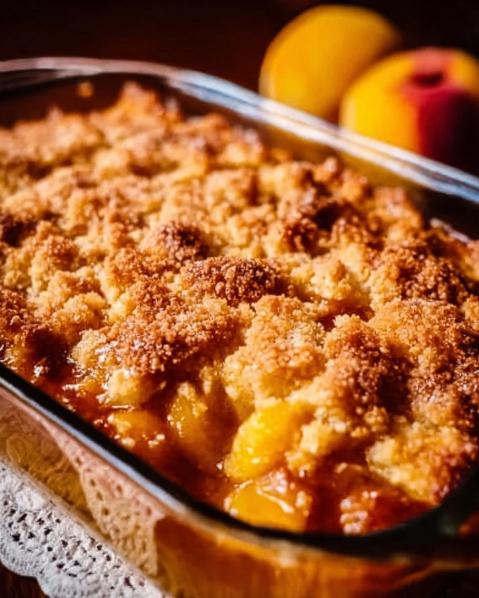 Sugar-free peach cobbler dessert suitable for diabetics
