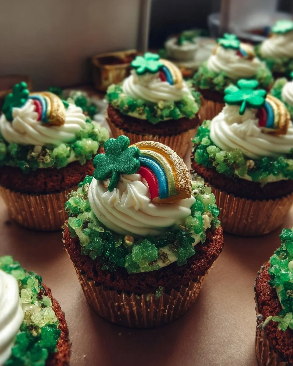 St. Patrick's food, St. Patrick's Day food, St. Patrick's Day cupcake